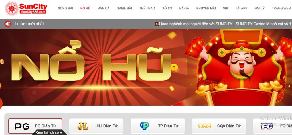 Game nổ hũ cực hot của nhà cái uy tín Suncity